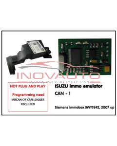 Emulador inmobilizador ISUZU comerciales, CAN, IMMOBOX siemens +2007 (Not Plug&Play)