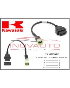 Diagnostic adapter OBD 6Pin for KAWASAKI Motorcycle
