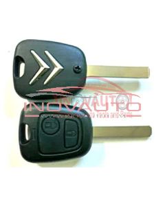Citroen Key SHELL- 2 button with BLADE HU83 BEFORE 2009 OLD LOGO METAL