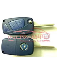 Fiat flip key shell blue for 3 Button remote with blade SIP22