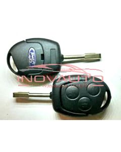 Ford key shell for 3 button remote with blabe FO21