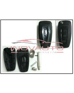 Ford Key Shell for 3 button Flip remote with blabe HU101