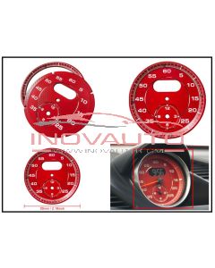 Dial Clock Gauge Chrono for Porsche 911, Cayenne, Panamera, Boxster, Cayman,RED