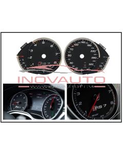 Gauge Face for Dashboard Audi A7 S7 RS7 C7 320Km/h Black