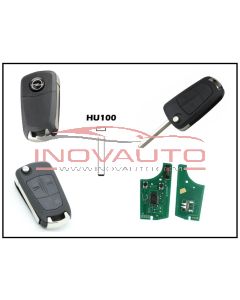 Opel ASTRA H 2 button Remote 434 Mhz ID46 7941 With Blade HU100