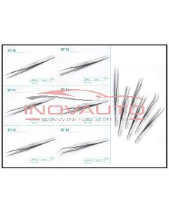 Stainless Steel Anti-static Pointed Tweezer Set Clamps Medical ESD-15 14 13 11 For Electronic Repair Tool (6PCS)