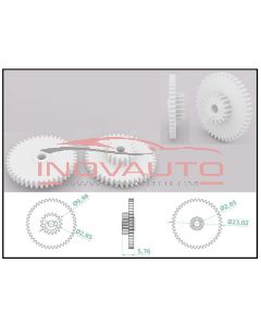Gear Wheel 44 Ext + 17 Int Teeth for electronic Instrument-Dashboard BMW 3