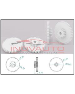 Gear Wheel 44 Ext + 17 Int Teeth for electronic Instrument-Dashboard BMW 3