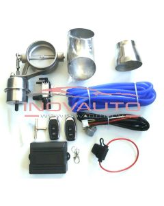 Car Exhaust Control Valve Set With VACCUM Actuator CUTOUT 2.5" 63mm Pipe CLOSE STYLE with Wireless Remote Controller
