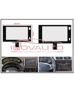 Ecrã Tactil para LCD DVD/GPS Radio 7" Citroën C4 Peugeot 208 